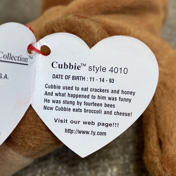 TY VINTAGE BEANIE BABY Cubbie 1993 - Picture 8 of 8
